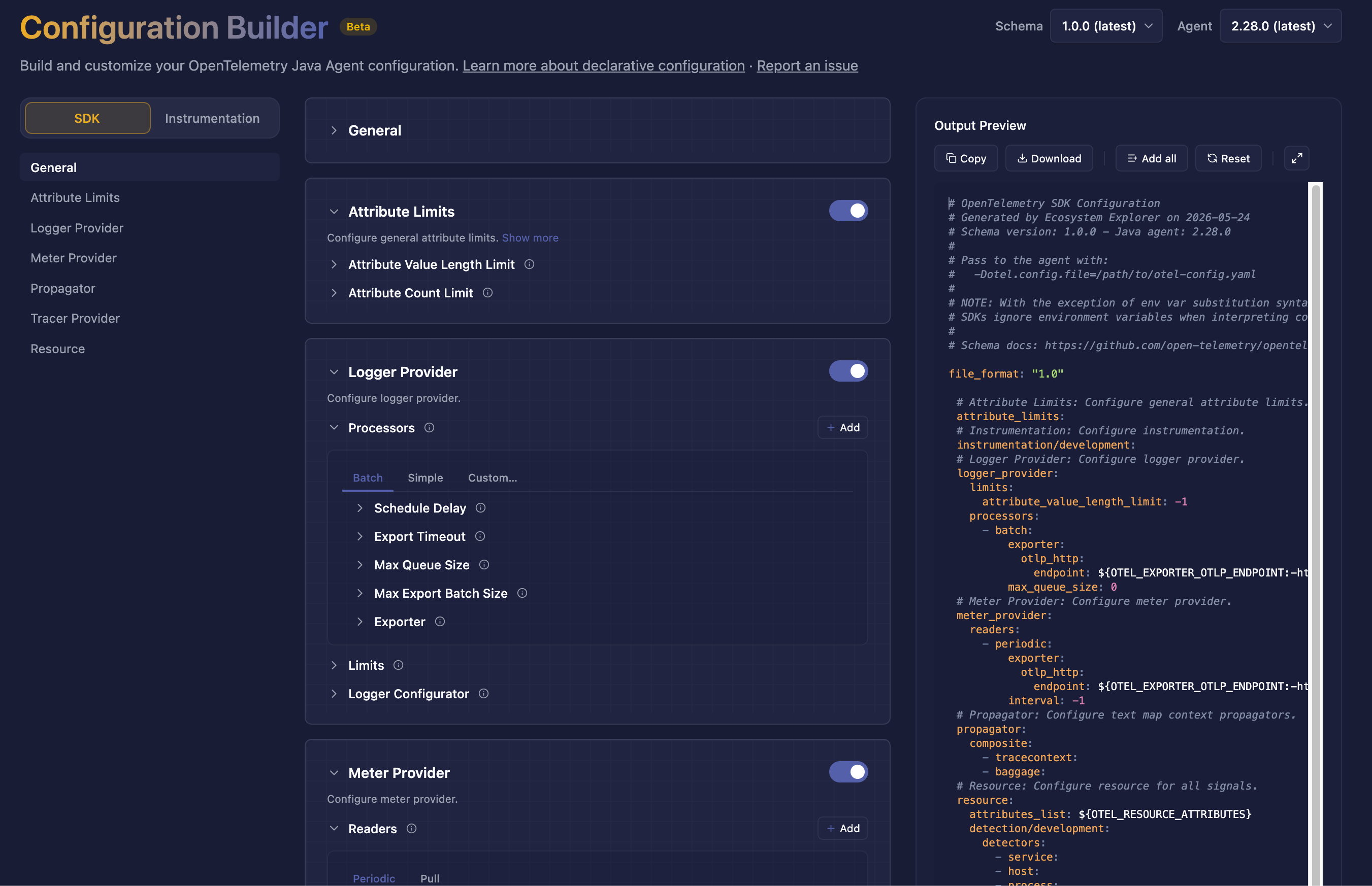 Configuration Builder screenshot